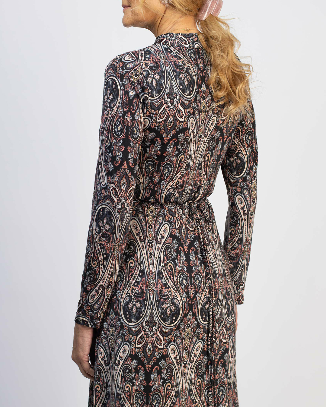 Klänning Pauline rosa/grå paisley - 5