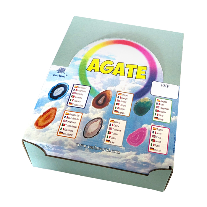 Agatplattor i en displaybox - 3