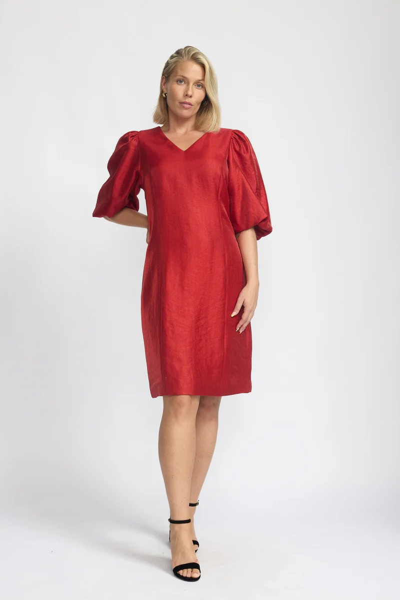 Nadia Dress - Red - 2-Biz