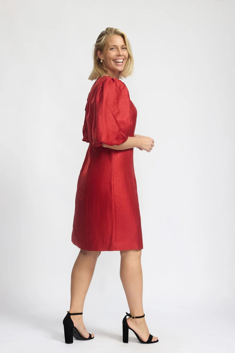 Nadia Dress - Red - 2-Biz - 3