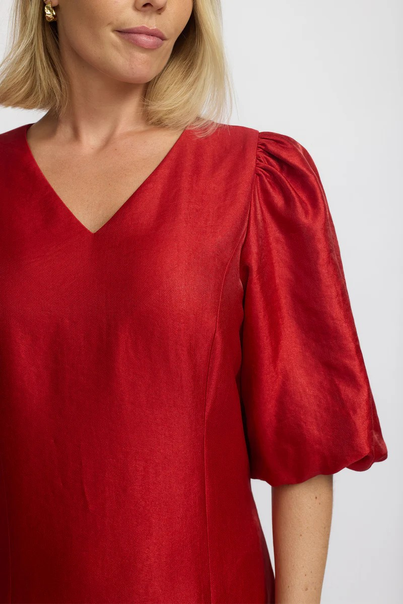 Nadia Dress - Red - 2-Biz - 4