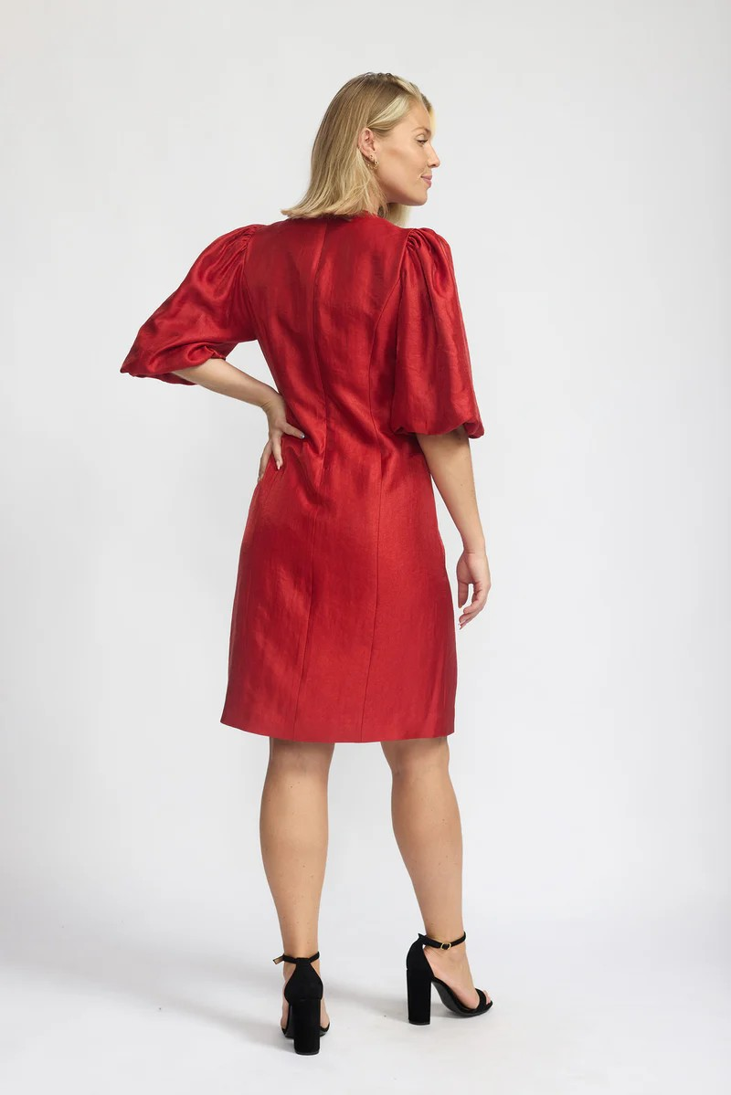 Nadia Dress - Red - 2-Biz