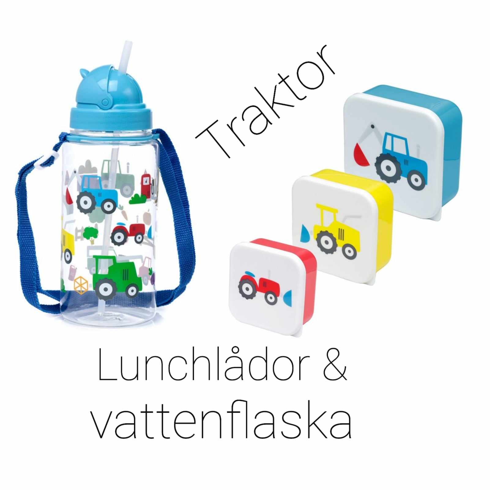 Paket Lunchlåda och Vattenflaska Traktor