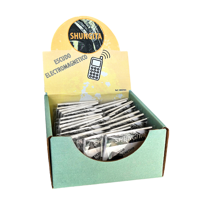 Shungitsten rektangulär - 24 st i en displaybox - 2