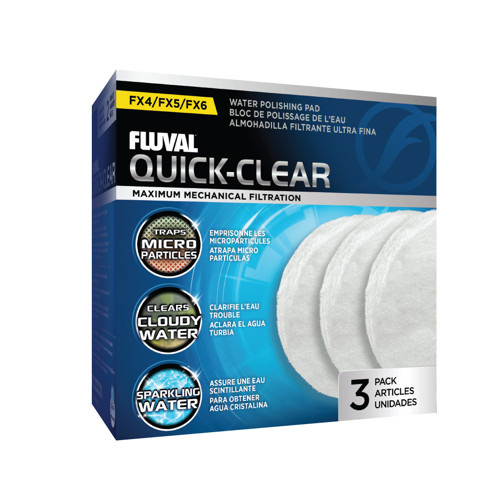 Fluval Quick-Clear för FX2/FX4/FX5/FX6 ytterfilter, 3-pack