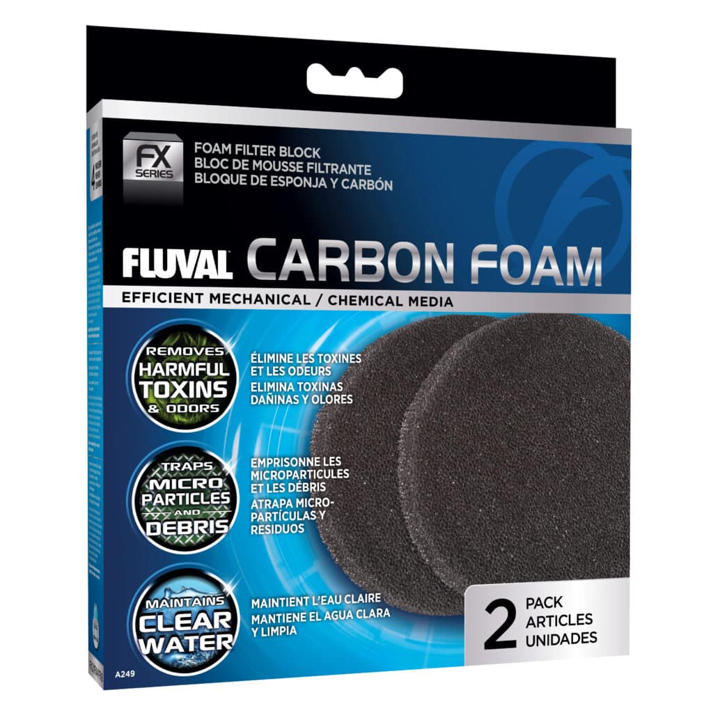 Fluval Aktivt Kol Filter för FX2/FX4/FX5/FX6 ytterfilter, 2-pack