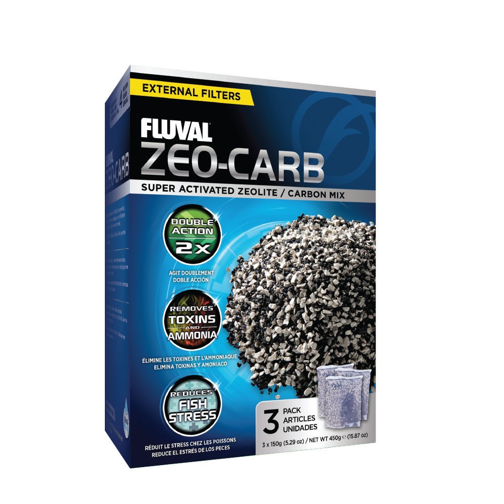 Fluval Zeo-Carb Till Fluval Ytterfilter 3x150g