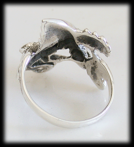 Kinesisk drake ring i Äkta silver. - 3