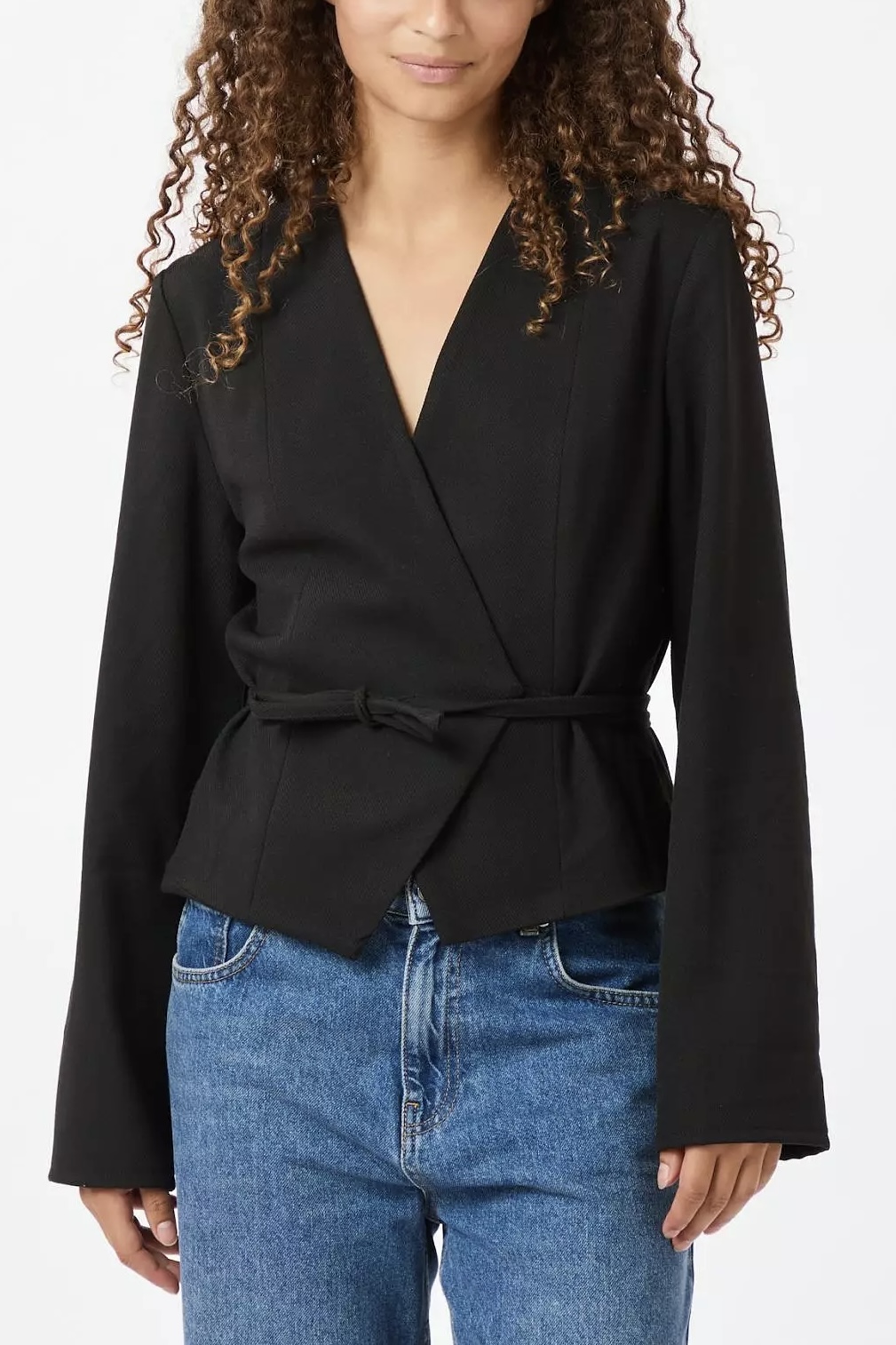 Neo Noir  - Simmi Wrap Blouse Black