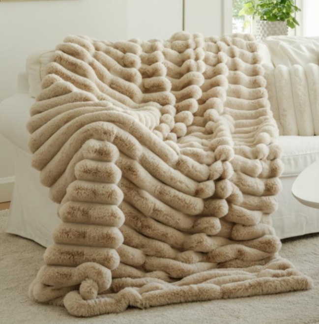 Liny Pälspläd Beige - 3