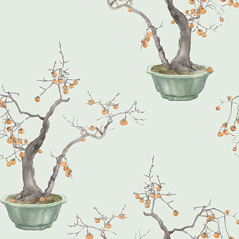 TAPET KAKI PERSIMMON, Jade & Marigold