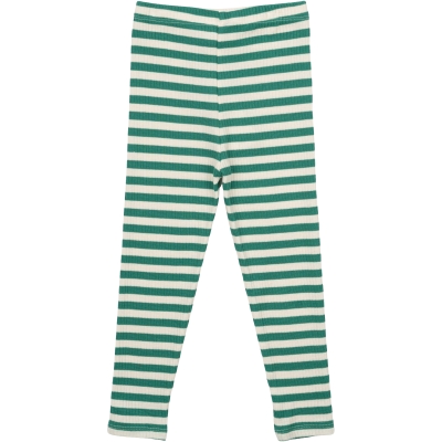 Fro Uni Rib Leggings Bottle Green Striped - 2