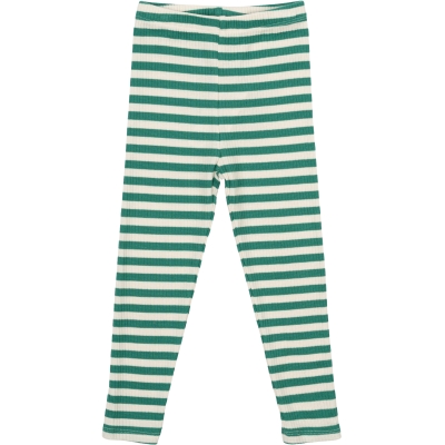 Fro Uni Rib Leggings Bottle Green Striped