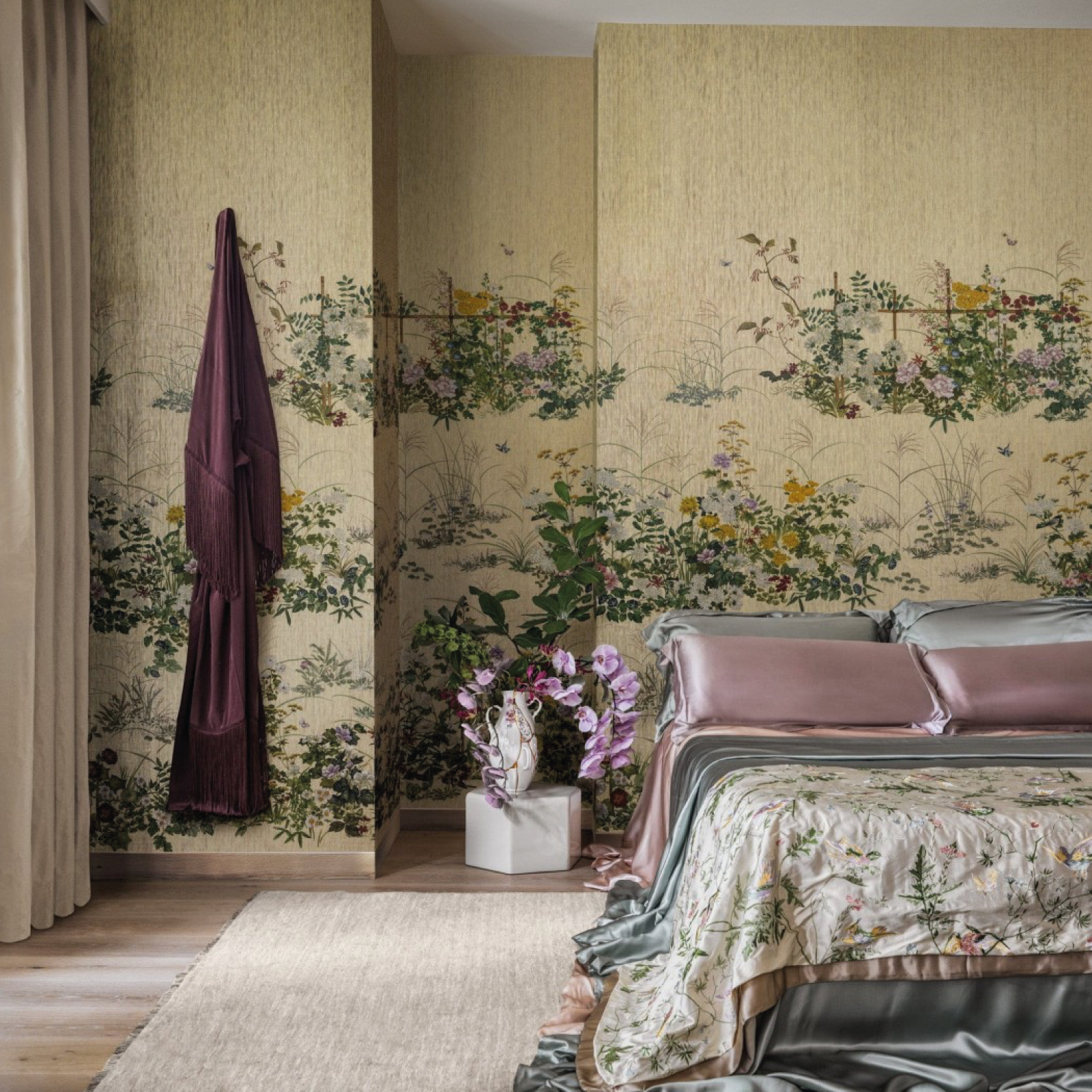 TAPET SCENIC FLORA, Natural White