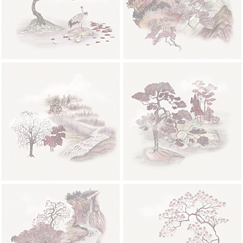 TAPET TILE TOILE, Pink