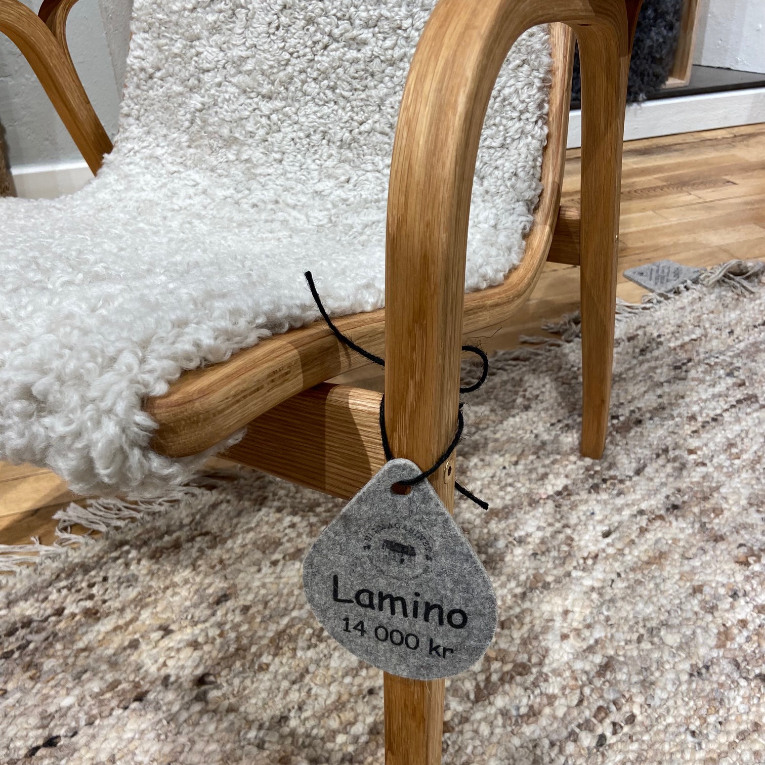 Laminofåtölj i Moonlight fårskinn / oljad Ek - 2