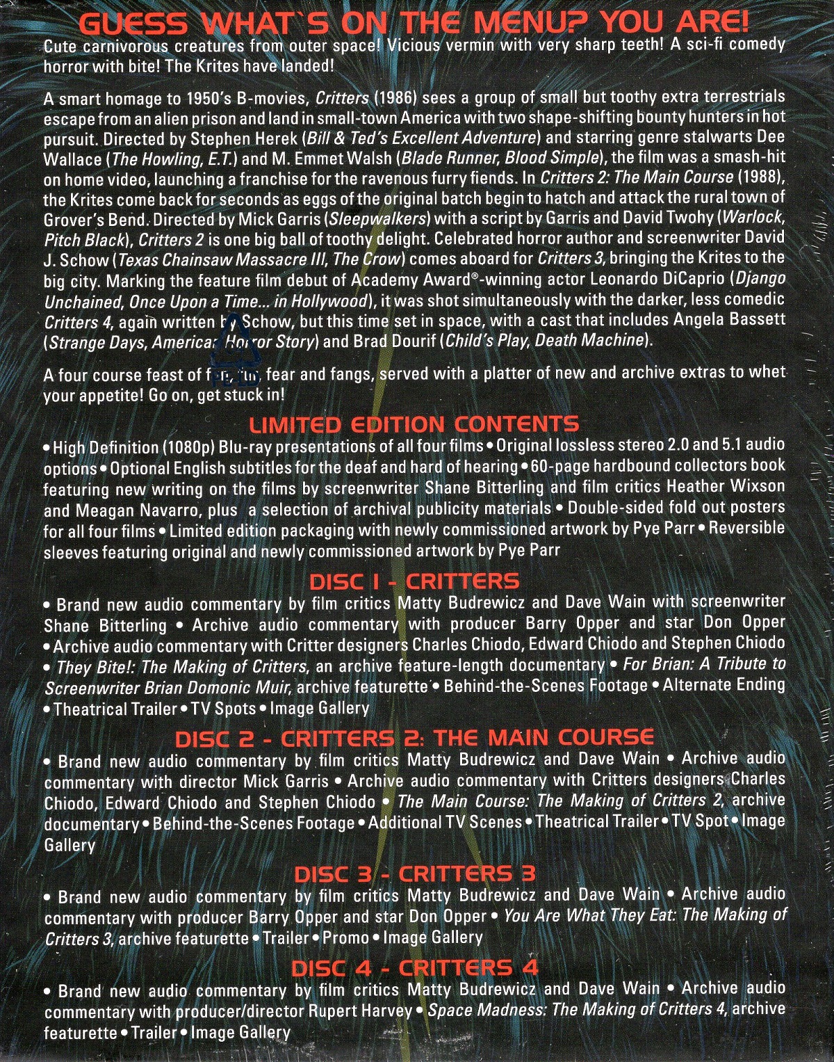 Critters: A Four Course Feast! (Limited Edition) (ej svensk text) (Blu-ray) - 2