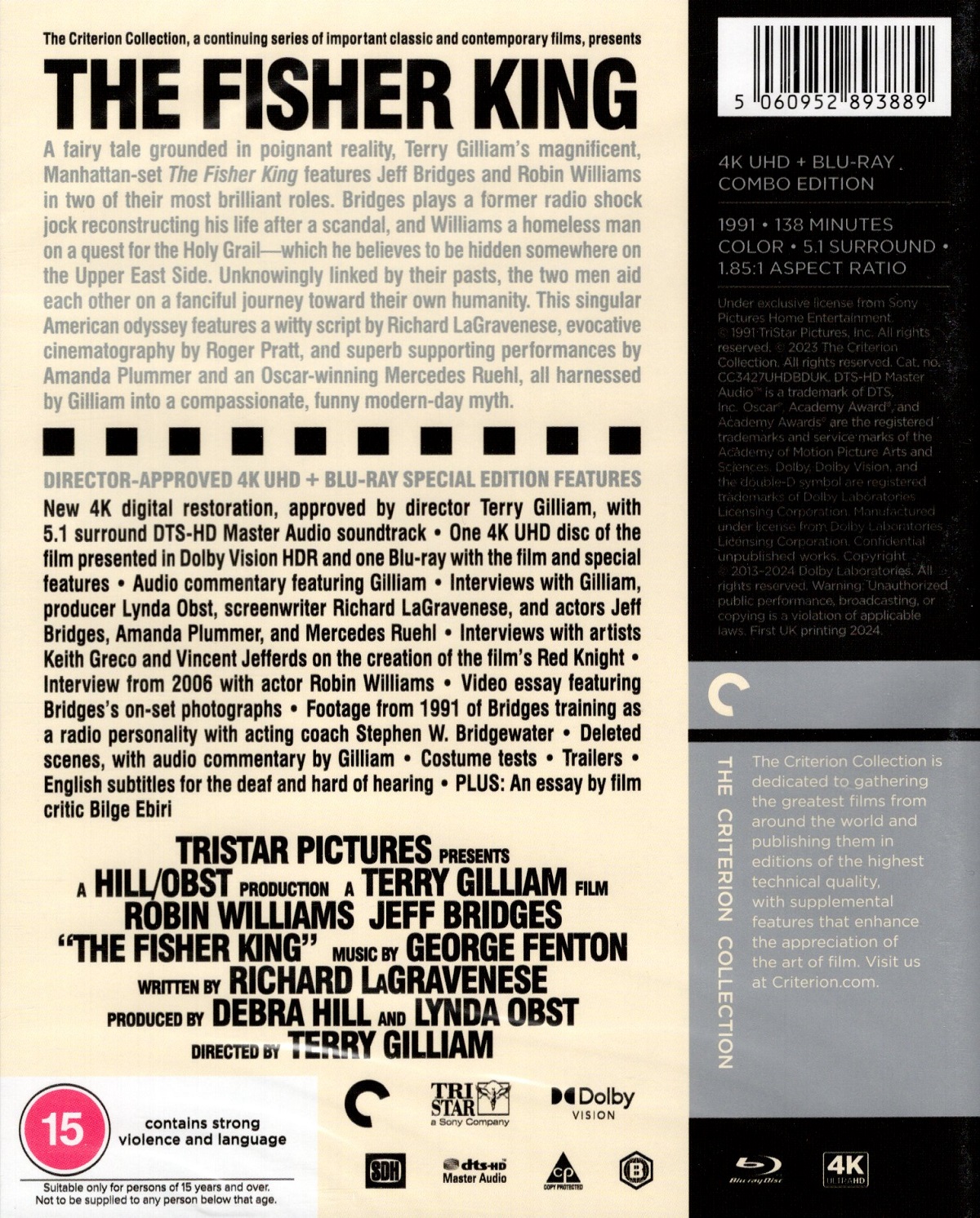 Fisher King (Criterion Collection) (ej svensk text) (4K Ultra HD + Blu-ray) - 2