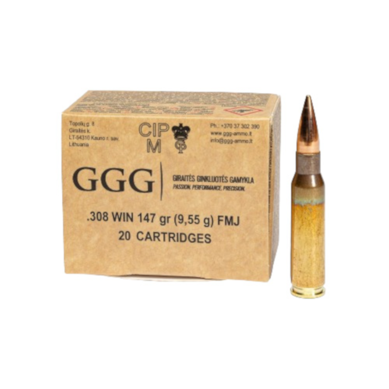 GGG Ammo .308 Win 147gr FMJ