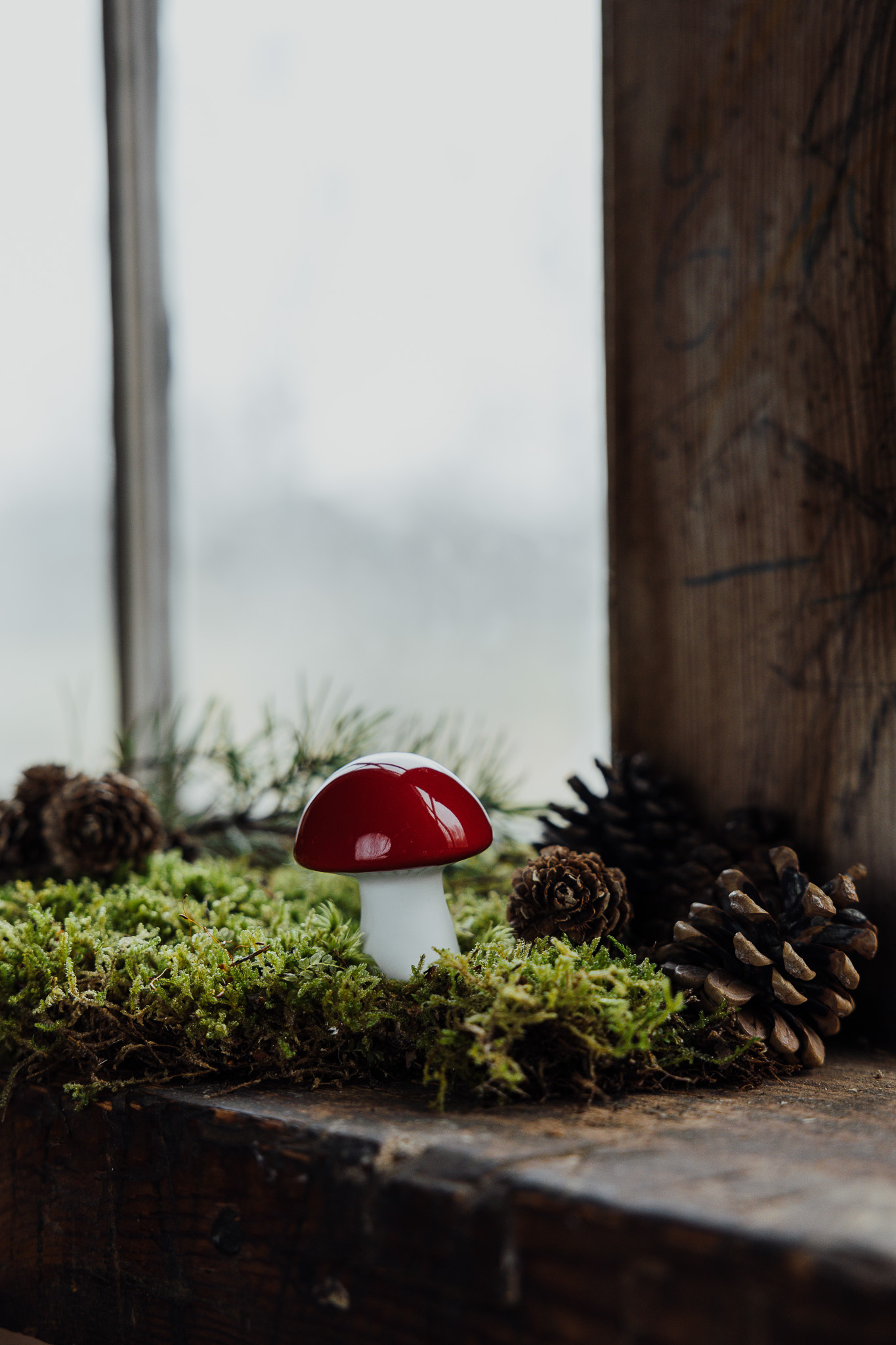 Bovik Mushroom - Ceramic - Red - 4x5 cm - 2