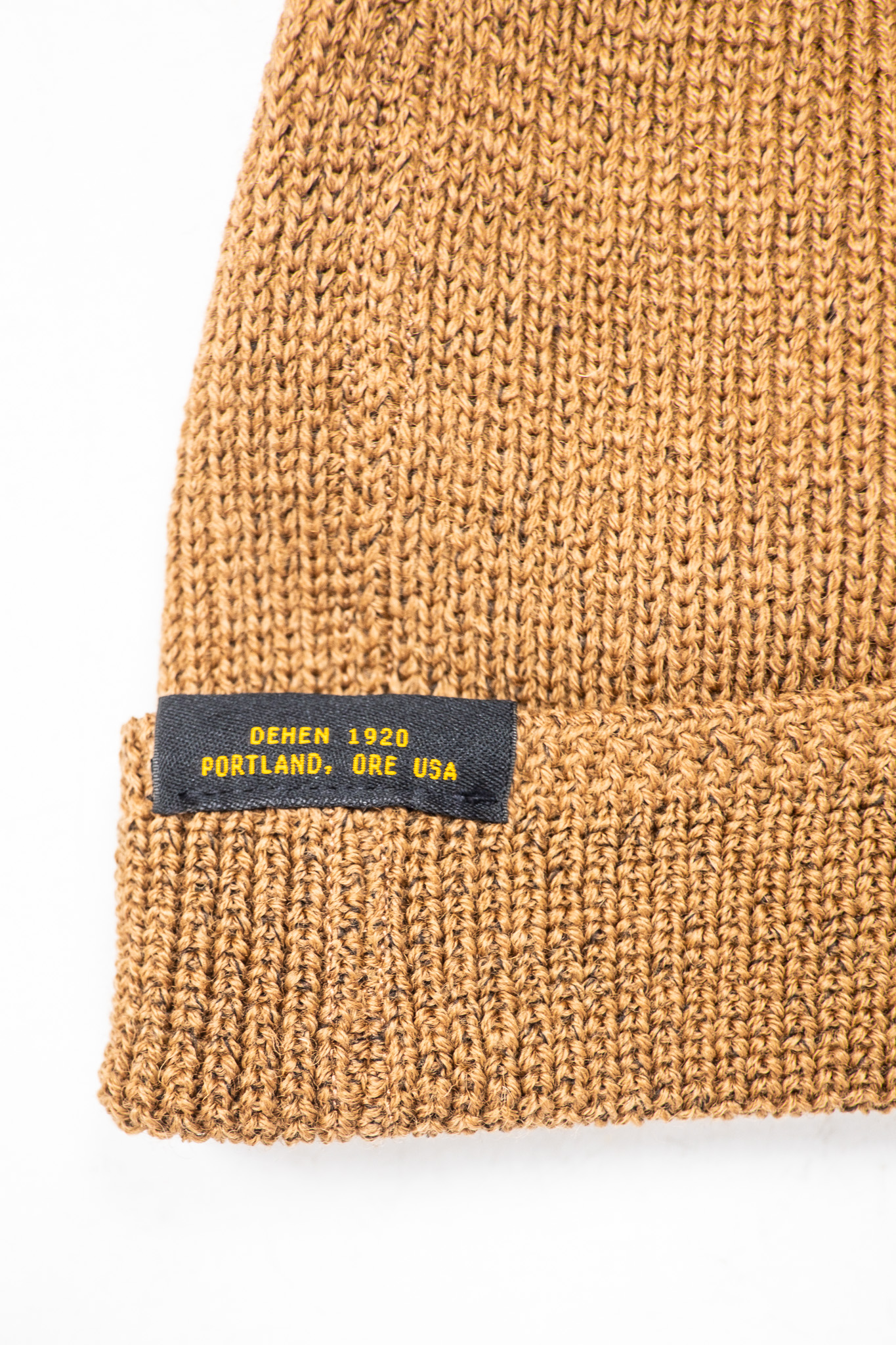 Dehen 1920 - Wool Knit Watch Cap Dark Tan - 6