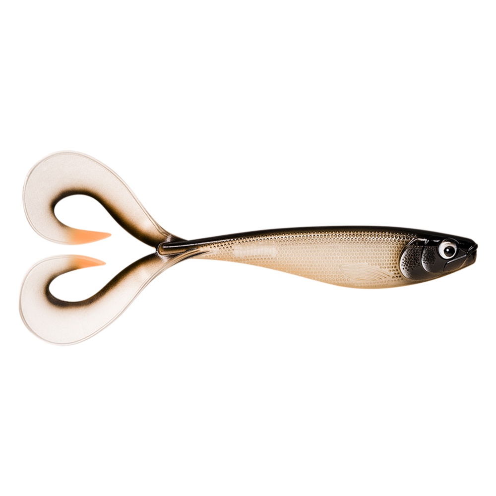 Rapala Soft Olio UV är en 18cm lång twintail jigg för gäddfiske. Även grym jigg för hälleflundrafisket. halloween