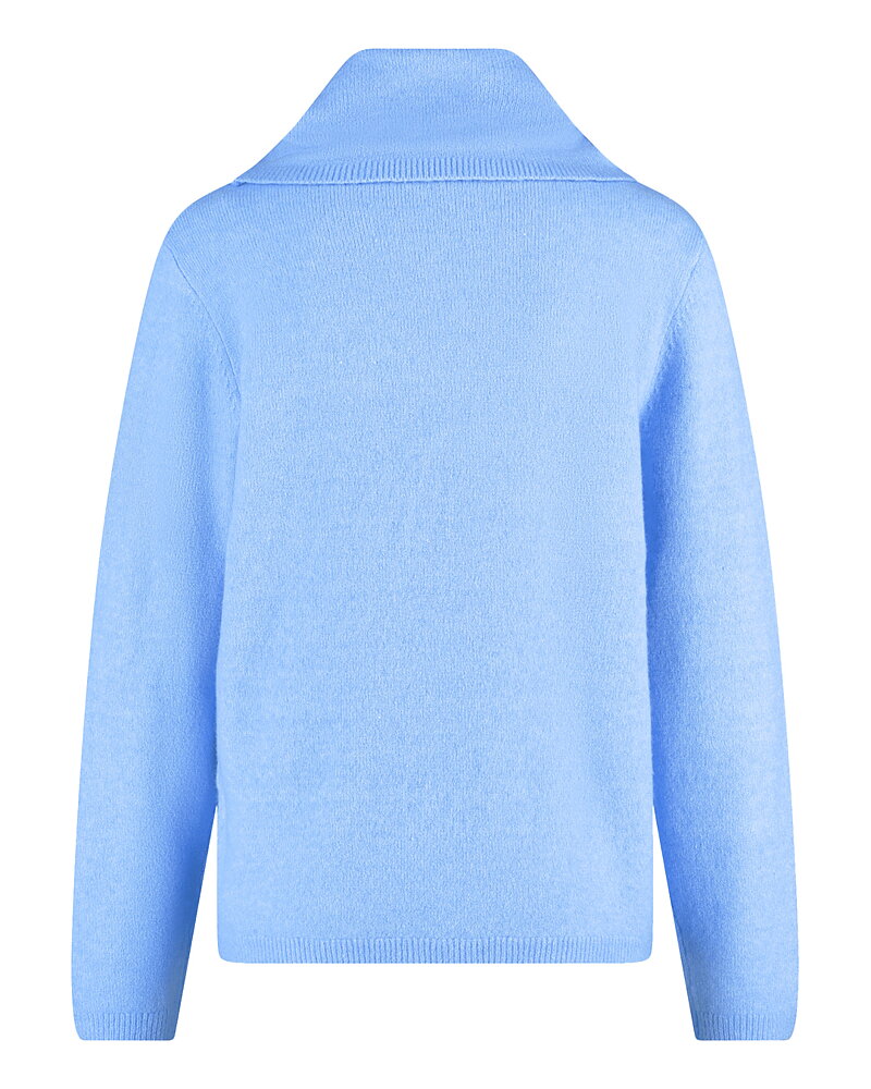 Polojumper med stor krage ljusblå
