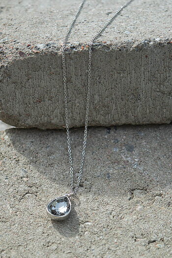 By Jolima - Necklace Glam Bead Smoke Silver