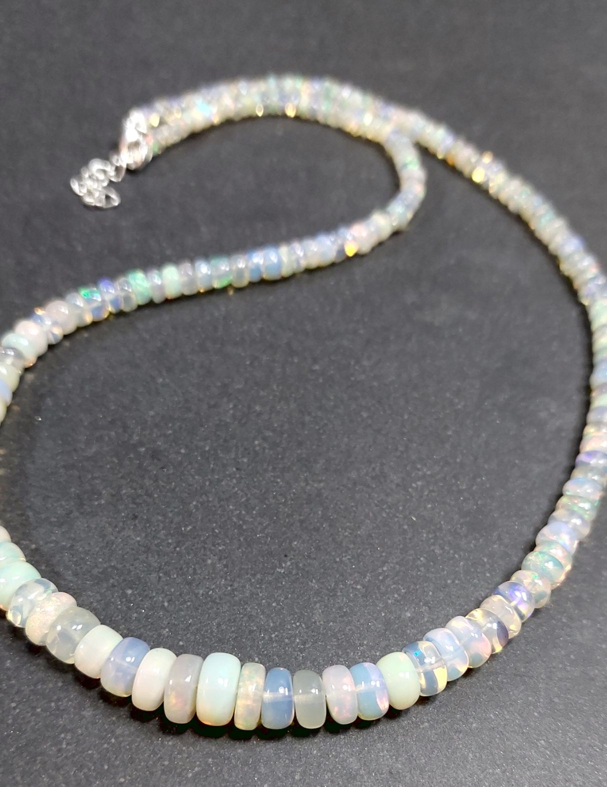 Äkta Opal Pärla Halsband, Graderat  - 2