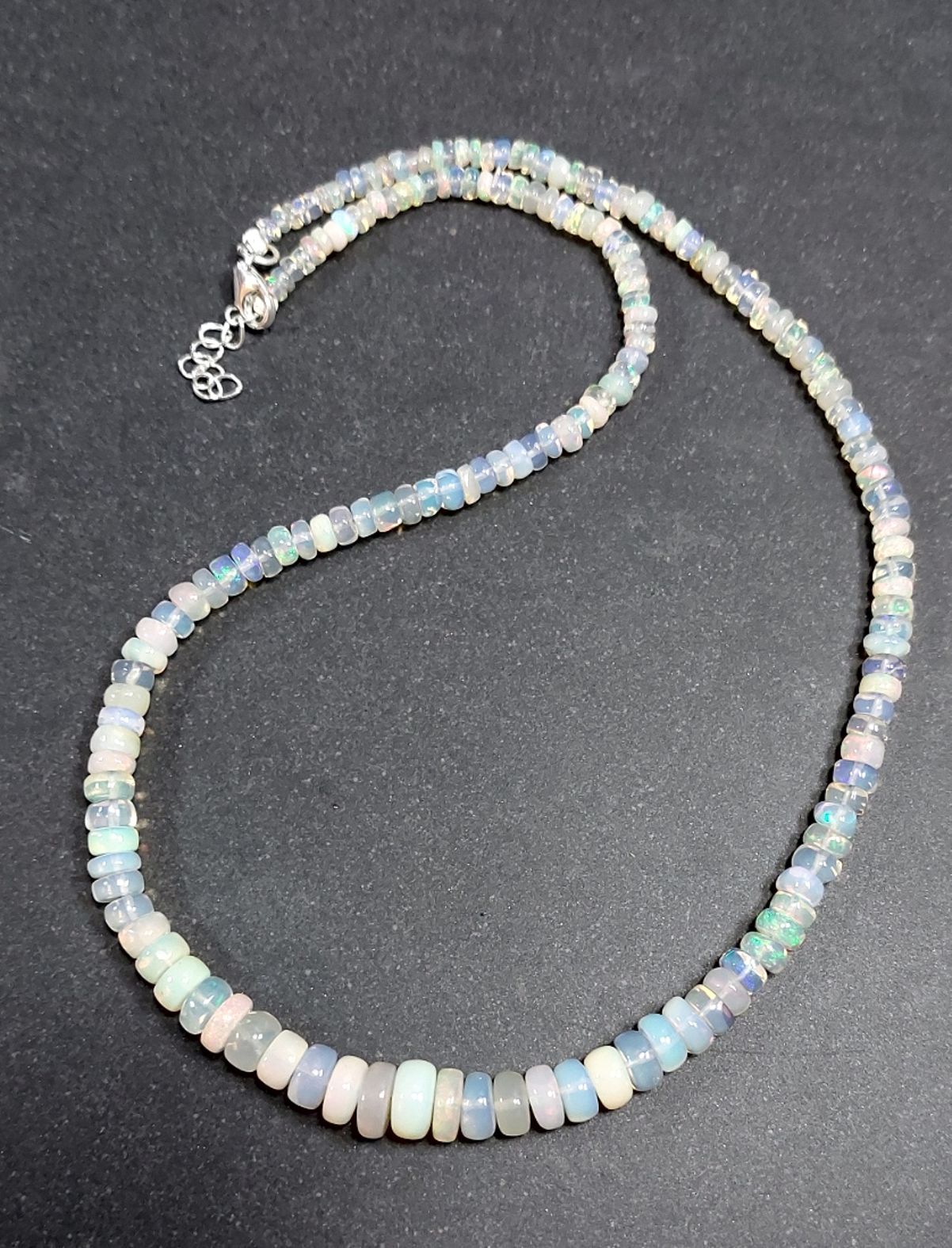 Äkta Opal Pärla Halsband, Graderat 