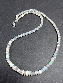 Äkta Opal Pärla Halsband, Graderat 