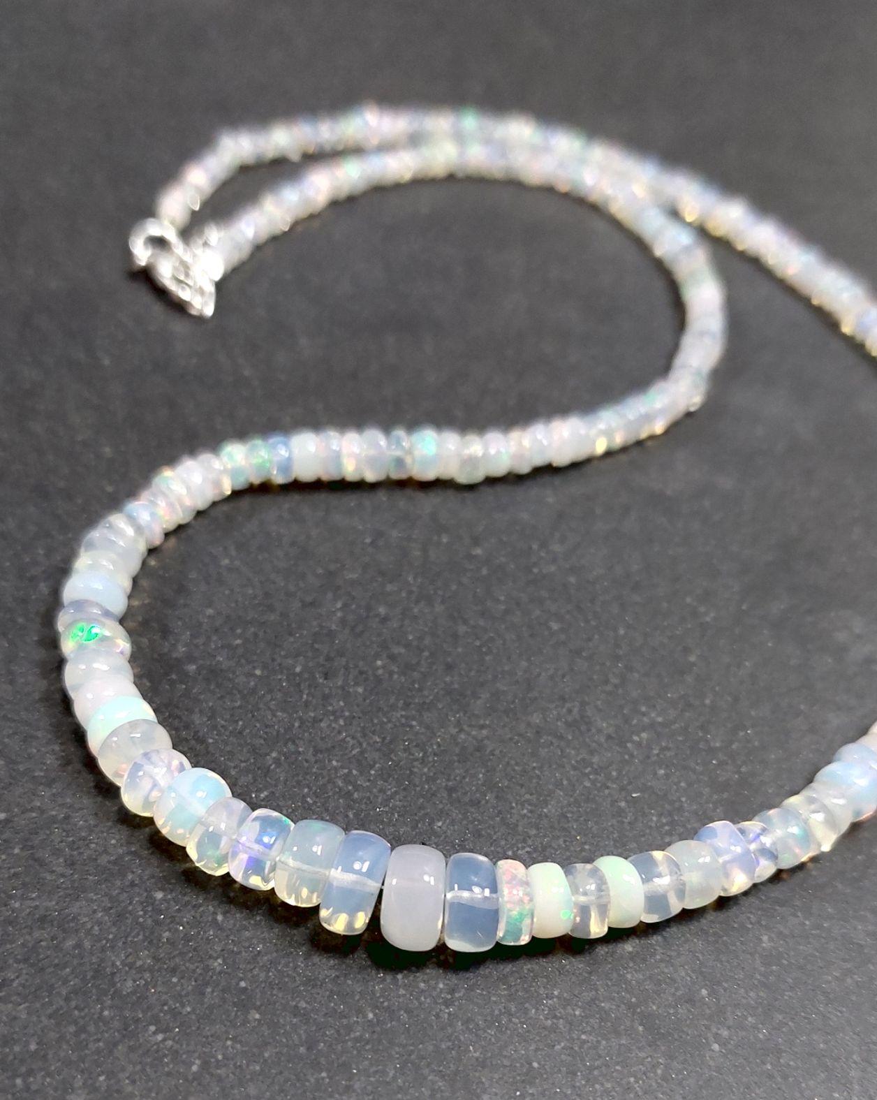 Äkta Opal Pärla Halsband, Graderat  - 2