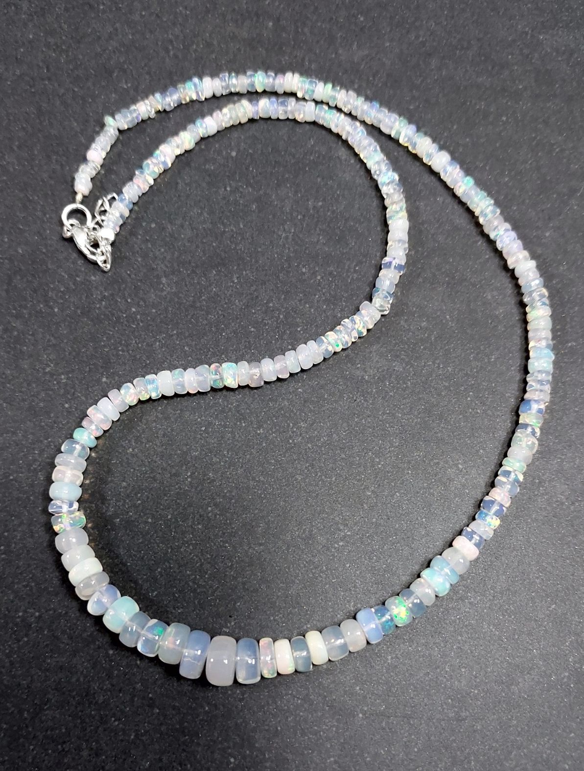 Äkta Opal Pärla Halsband, Graderat 