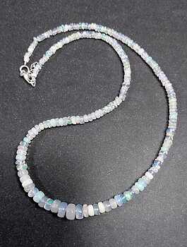 Äkta Opal Pärla Halsband, Graderat 