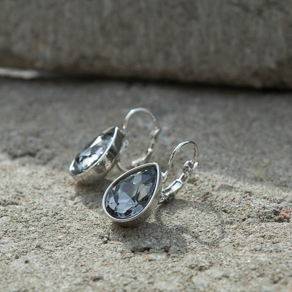 By Jolima - Tear Drop Earring Indian Saphire Silver - 2
