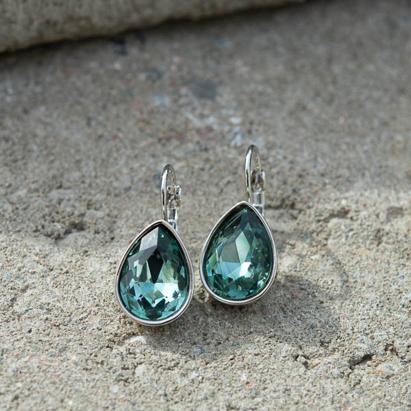 By Jolima - Tear Drop Earring Indian Saphire Silver