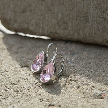 By Jolima - Tear Drop Earring Light Rose Silver