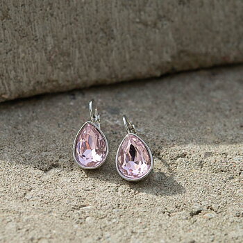 By Jolima - Tear Drop Earring Light Rose Silver
