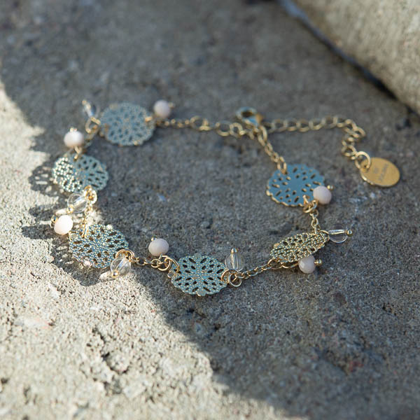 By Jolima - Vegas Multi Pendant Bracelet Gold - 7