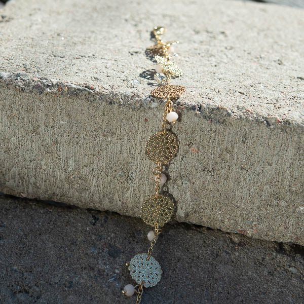By Jolima - Vegas Multi Pendant Bracelet Gold - 8