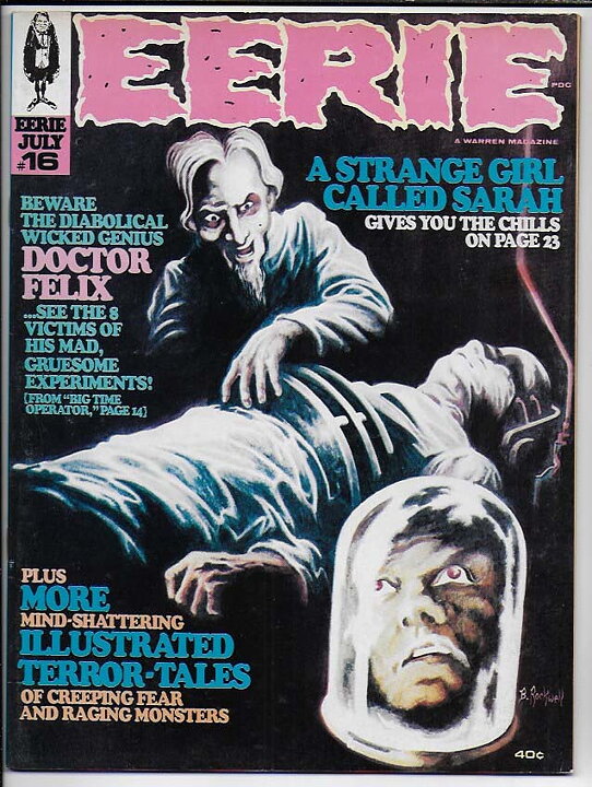 Eerie # 16 VF+ Solblekt på framsidan