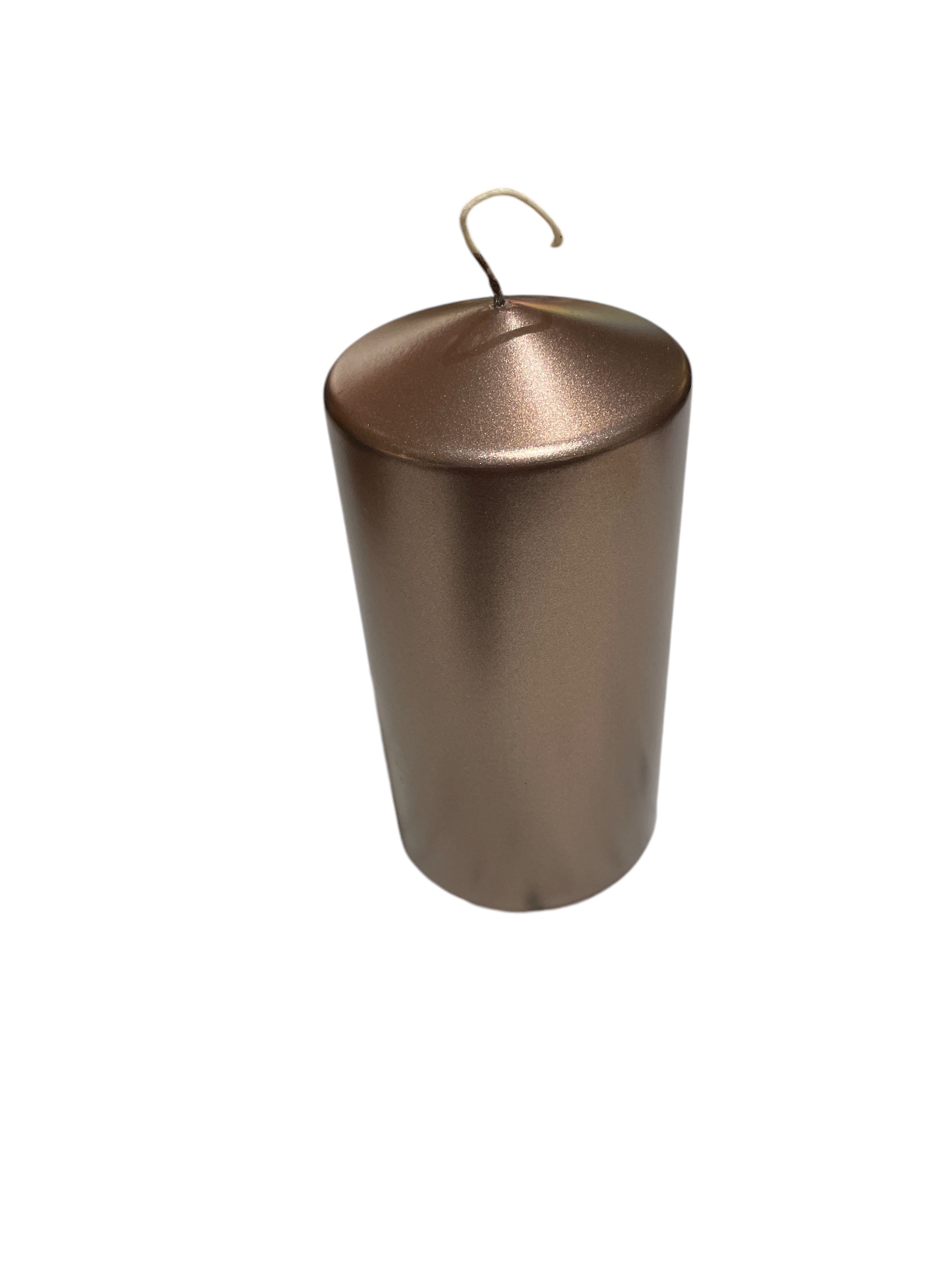 Blockljus Beige Metallic 7,5 x 15 cm