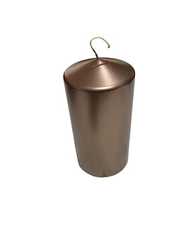 Blockljus Beige Metallic 7,5 x 15 cm