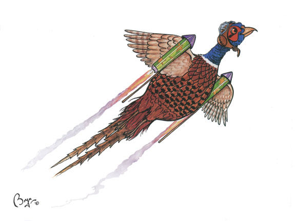 The Hig Bird Greeting Card by Bryn Perry