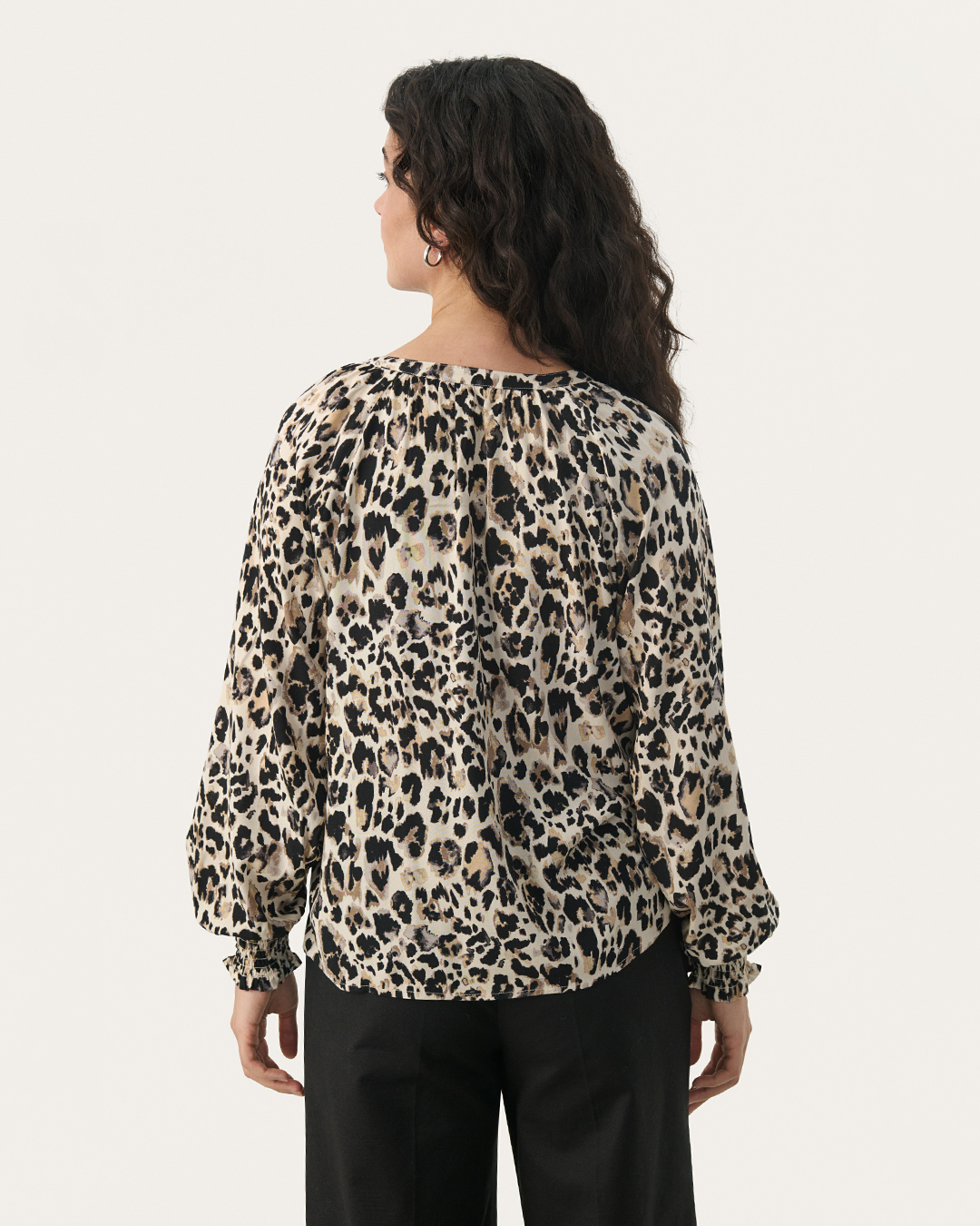 Blus Tennie leopardmönstrad svart/beige - 2