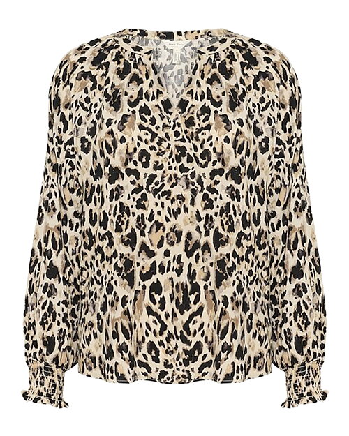 Blus Tennie leopardmönstrad svart/beige - 5