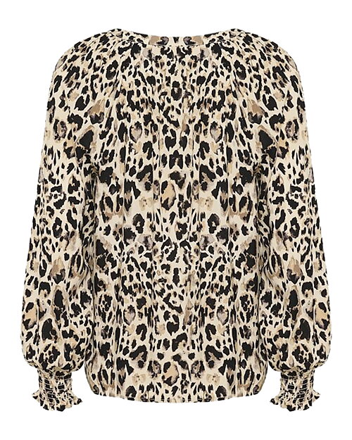 Blus Tennie leopardmönstrad svart/beige - 6