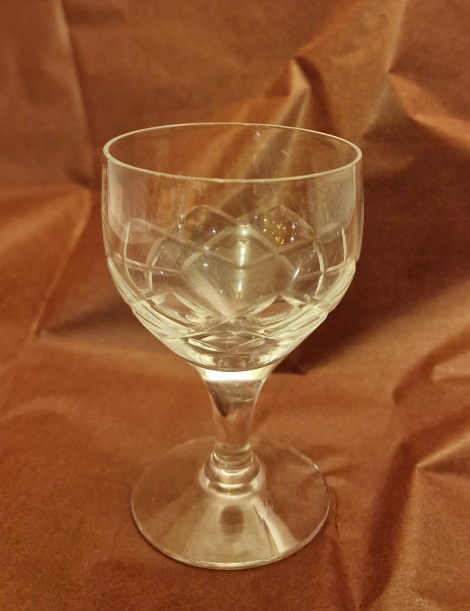 Sherry glass cut crystal