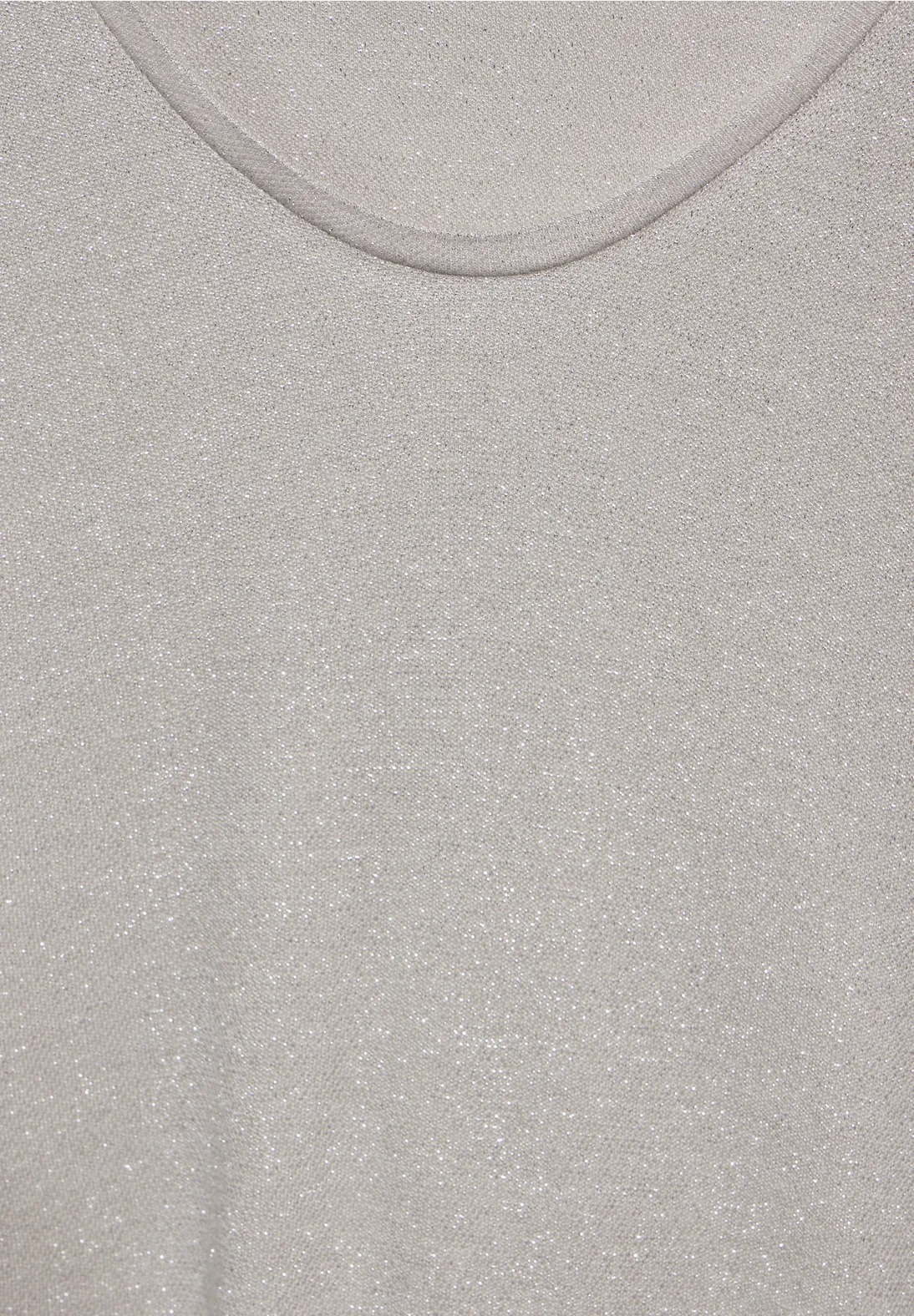 LTD QR Rounded V-neck Shiny T-shirt - Street One  - 5