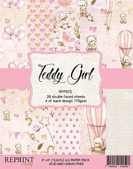 Reprint-Teddy Girl 6x6 Inch Paper Pack  